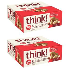 img 1 attached to 🥜 thinkThin Chunky Peanut Butter High Protein Bars, 2.1 Ounce (20 Count)