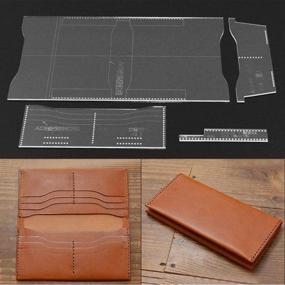 img 4 attached to 👜 Clear Acrylic Wallet Pattern Long Purse Stencil Template: Ideal Tool for DIY Leather Crafts and Moulding Acrylic Leather