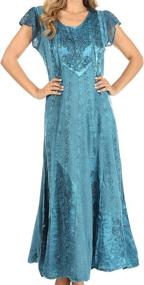 img 4 attached to Sakkas ADL20323 Womens Stonewashed Turquoise Women's Clothing