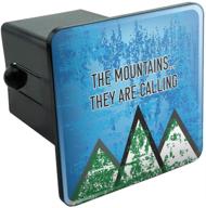 🏔️ the mountains they are calling hiking nature tow trailer hitch cover plug insert - graphics and more 2 logo