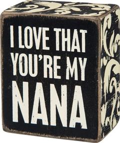 img 1 attached to ❤️ Primitives by Kathy Box Sign: Express Your Love as Nana's Greatest Fan (28492)