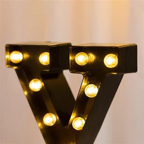 img 1 attached to 26 Alphabet and 10 Number LED Marquee Lights - Light Up Neon Letters Sign for Home, Party, Wedding, Bar Decoration - Wall-Mounted Night Light (Black, Number-2)