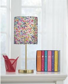 img 2 attached to 🌟 Glamorous Sequined Drum Shade: Signature Design by Ashley Maddy 18.25" Youth Multicolored Single Table Lamp