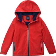 🧥 premium m2c boys girls hooded outdoor fleece lined waterproof jacket: stylish protection for all-weather adventures логотип