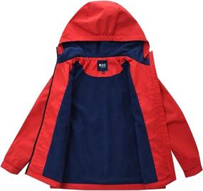 img 2 attached to 🧥 Premium M2C Boys Girls Hooded Outdoor Fleece Lined Waterproof Jacket: Stylish Protection for All-Weather Adventures