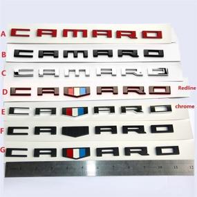 img 1 attached to 🚘 Set of 2x Genuine OEM Camaro Letter Emblems 3D Badges RS SS ZL1 Z28 Chevy Chrome