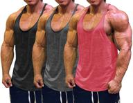 💪 muscle cmdr men's bodybuilding stringer tank tops: ideal y-back gym fitness t-shirts logo