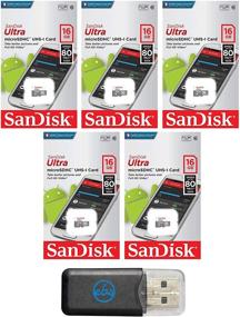 img 3 attached to 📸 SanDisk Micro SDHC Ultra (5 Pack) 16GB Class 10 Memory Card Bundle + Memory Card Reader