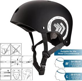 img 3 attached to 🛴 Stay Safe with MONATA Skateboard Bike Helmet: Ideal Head Protection for Youth, Adults, and Teens in Sports Activities like Skating, Scooting, Cycling, and Rollerblading.