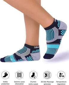 img 3 attached to 🧦 SUMARPO Ankle Low Cut Compression Socks for Women & Men - Enhance Circulation 20-30 mmHg for Running, Nursing, Athletics, and Sports