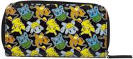 pokemon pikachu, squirtle, and charmander zip-around wallet with enhanced seo logo