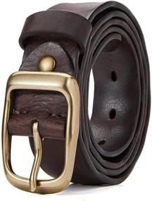 img 4 attached to Leather Italian Single Classic Buckle Men's Accessories