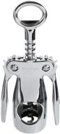 🍷 vinturi v9032 wing corkscrew wine opener with built-in bottle opener, silver, one size логотип