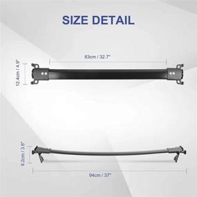 img 3 attached to 🚙 Chevy Equinox/GMC Terrain Roof Rack Cross Bar Rail: Cargo Racks & Kayak Carrier for 2010-2017 Models