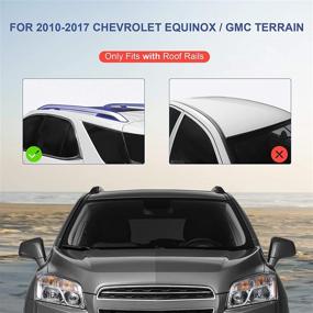 img 2 attached to 🚙 Chevy Equinox/GMC Terrain Roof Rack Cross Bar Rail: Cargo Racks & Kayak Carrier for 2010-2017 Models