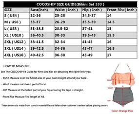 img 1 attached to 👙 COCOSHIP Striped Crisscross Swimsuit Swimwear for Women - Trendy Clothing for the Beach