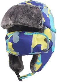 img 4 attached to 🎩 Winter Trapper Trooper Hats & Caps: Outdoor Windproof Accessories for Boys