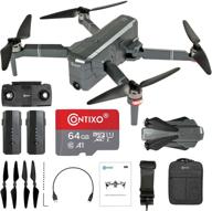 🚁 contixo quadcopter gps foldable 4k hd camera drones: 60 minutes longest flight time, brushless motors, extra battery, 64gb sd card & carrying case logo