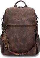 👜 fadeon leather backpack purse for women- designer shoulder bag, convertible travel fashion backpack purses for ladies logo