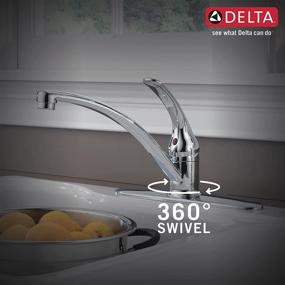 img 1 attached to Delta Faucet Foundations Single-Handle Kitchen Sink Faucet, Chrome - Timeless Elegance for Your Modern Kitchen