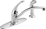 delta faucet foundations single-handle kitchen sink faucet, chrome - timeless elegance for your modern kitchen logo