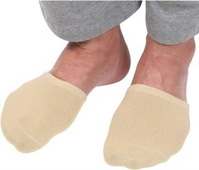 img 2 attached to 🧦 Bandwagon Women's Gel Cushioned Toe Covers: Ultimate Comfort in Beige, One Size