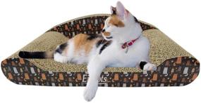 img 3 attached to 🐱 Evelots Kitty Cat Scratcher Lounge - Sturdy Cardboard Couch & Claw Groomer