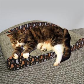 img 2 attached to 🐱 Evelots Kitty Cat Scratcher Lounge - Sturdy Cardboard Couch & Claw Groomer