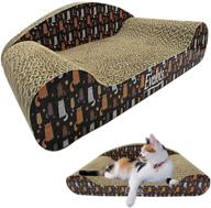 🐱 evelots kitty cat scratcher lounge - sturdy cardboard couch & claw groomer logo