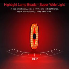 img 3 attached to Onvian Smart Bike Tail Light - USB Rechargeable, Ultra Bright, IP65 🚴 Waterproof, Auto Brake Sensing, Easy Mount Cycling Safety Warning Taillight with High Lumen