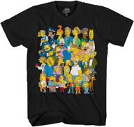 🌟 simpsons springfield montage x large t shirt: explore the animated world in style! logo