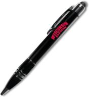 🖊️ tribeca gear fva5388 2-in-1 universal touch stylus/pen for iphone, ipad, and other smartphones - university of wisconsin edition - 1 pack - black (retail packaging) logo