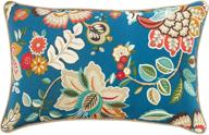 🔹 pillow perfect telfair peacock lumbar pillows, 2 count (pack of 1), blue - outdoor/indoor logo
