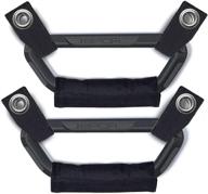 🚗 gpca headrest grab handles pro universal for wrangler, truck, sport car - easy pole mount for 4x4 off-road backseat passengers. gp back grip patented (black aluminum) logo
