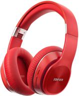 🎧 edifier w820bt bluetooth headphones - foldable wireless headphones with 80-hour battery life - red: enhanced audio experience logo
