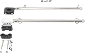 img 3 attached to Enhance Your Boat with Amarine Made 2-Pack Stainless Steel Rail Mount Boat Pulpit Staff – Perfect for Yacht Marine Boat Flag Pole Mount (7/8" - 1-1/4")