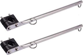 img 4 attached to Enhance Your Boat with Amarine Made 2-Pack Stainless Steel Rail Mount Boat Pulpit Staff – Perfect for Yacht Marine Boat Flag Pole Mount (7/8" - 1-1/4")