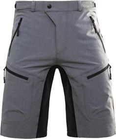 img 4 attached to 🚵 Hiauspor Men's Mountain Bike Shorts: Premium MTB Cycling Biking Short with Convenient Zipper Pockets