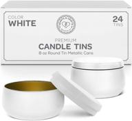 🕯️ hearts & crafts candle tin cans with lids - 8-oz. white tin cans, 24-pack - versatile for candles, crafts, storage, gifts, and more logo