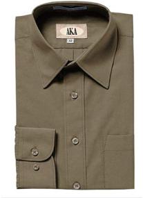 img 1 attached to AKA Boys Solid Long Sleeve Dress Shirt - Essential Back to School Wardrobe Staple