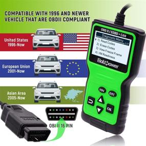 img 1 attached to Bolt Power OBD2 Scanner Code Reader | Fault Code Read & Erase | Emission Monitor | Check Engine Light Diagnostic Tool | CAN OBD II Scan for Japanese, European, American Cars