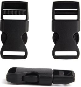 img 3 attached to 15-Pack of Black Coopay Adjustable 🔗 Buckles - Plastic Side Release Buckles (5/8 Inch)