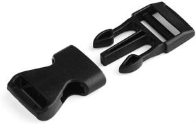 img 1 attached to 15-Pack of Black Coopay Adjustable 🔗 Buckles - Plastic Side Release Buckles (5/8 Inch)