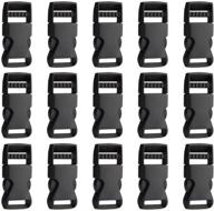 15-pack of black coopay adjustable 🔗 buckles - plastic side release buckles (5/8 inch) logo