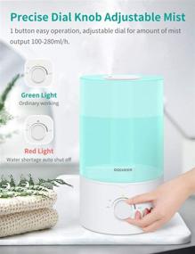 img 3 attached to 🌬️ Gocheer 3.5L Cool Mist Humidifier for Bedroom - Ultrasonic Air Humidifier and Essential Oil Diffuser, Whisper Quiet Operation with Adjustable Mist Output and Filter Free Design - Ideal for Baby Room and Home