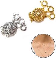 versatile necklace layering clasp & bracelet connectors: silver & golden options for jewelry crafts logo