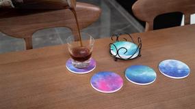 img 1 attached to Sekepingo Eco-Friendly Absorbent Coasters for Home Décor and Housewarming Gifts