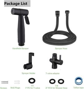 img 2 attached to 🚿 Black Bidet Sprayer for Toilet - High Pressure Stainless Steel Handheld Bidet Set with Leakproof Hose - Easy Installation, Ideal for Bathing Pets and Personal Hygiene