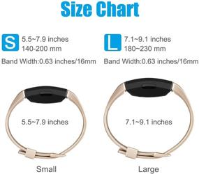 img 2 attached to 📦 6 Pack Silicone Bands for Fitbit Inspire HR, Inspire 2, Inspire, Ace 2 - Women Men's Small, Rose Gold, Gold, Wine Red, Black, Navy Blue, Grey
