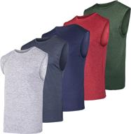 👕 high-performance 5-pack: men's dry-fit active athletic tech tank top - perfect for workout & training logo